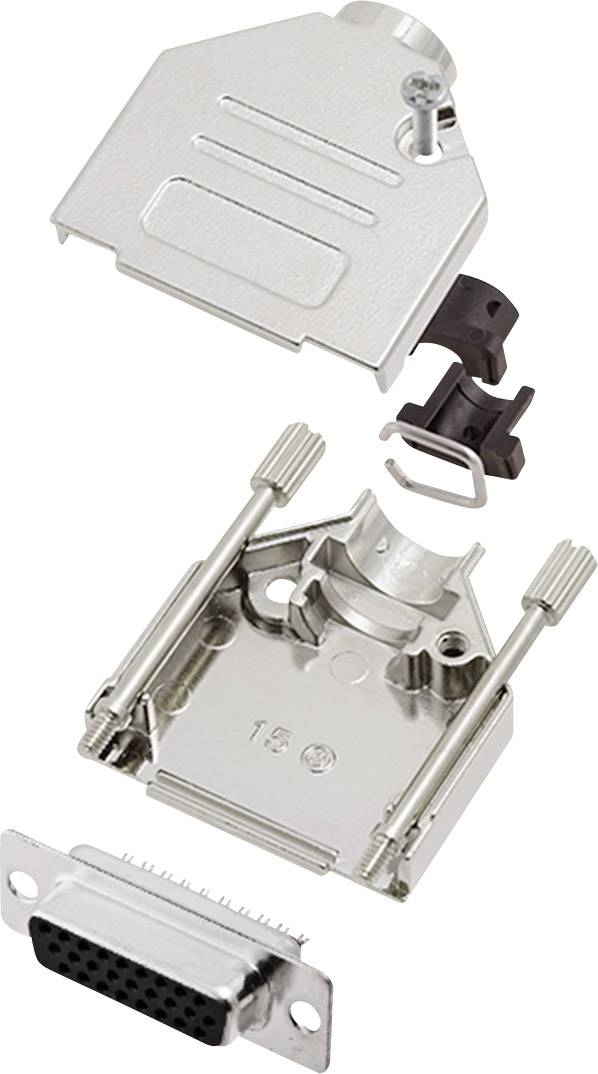 Encitech DTCK15-HDS26-K 6355-0062-12 D-SUB Buchsenleisten-Set 180° Polzahl: 26 Lötkelch 1 Set