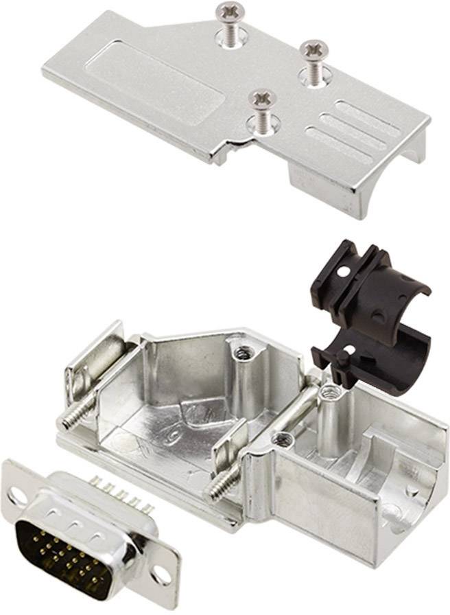 Encitech DCMR-FK-09-HDP15-K 6355-0066-01 D-SUB Stiftleisten-Set 90° Polzahl: 15 Lötkelch 1 Set