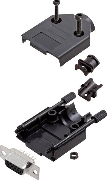 Encitech DTPK-P-09-HDS15-K 6355-0053-11 D-SUB Buchsenleisten-Set 180° Polzahl: 15 Lötkelch 1 Set