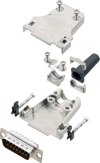 Encitech DTZF15-DMP-K 6355-0045-02 D-SUB Stiftleisten-Set 180° Polzahl: 15 Lötkelch 1 Set