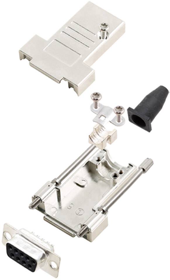 Encitech DTSL09-T-JSRG+DBS-K 6355-0040-11 D-SUB Buchsenleisten-Set 180° Polzahl: 9 Lötkelch 1 Set