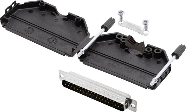 Encitech DPPK37-BK-DBP-K 6355-0001-04 D-SUB Stiftleisten-Set 180° Polzahl: 37 Lötkelch 1 Set