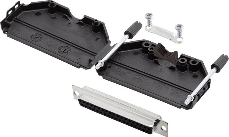 Encitech DPPK37-BK-DBS-K 6355-0001-14 D-SUB Buchsenleisten-Set 180° Polzahl: 37 Lötkelch 1 Set