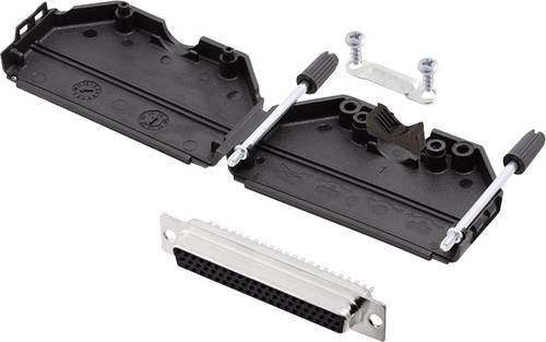 Encitech DPPK37-BK-HDS62-K 6355-0011-14 D-SUB Buchsenleisten-Set 180 ° Polzahl: 62 LöTkelch 1 Set-image