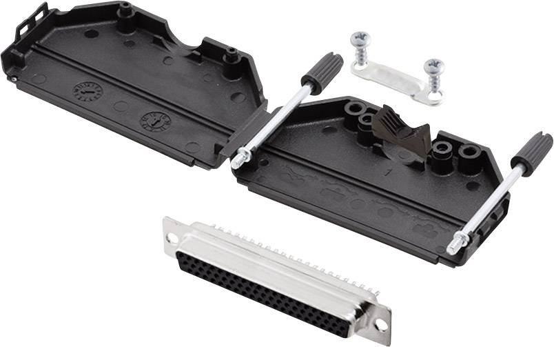 Encitech DPPK37-BK-HDS62-K 6355-0011-14 D-SUB Buchsenleisten-Set 180° Polzahl: 62 Lötkelch 1 Set