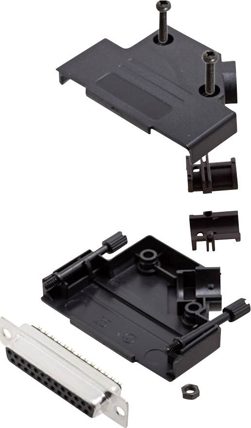 Encitech D45PK-P-25-DBS-K 6355-0034-13 D-SUB Buchsenleisten-Set 45° Polzahl: 25 Lötkelch 1 Set