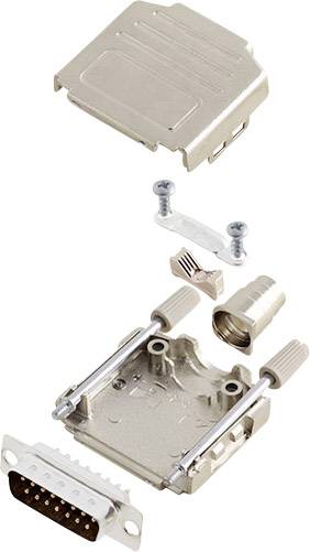 Encitech DPPK15-M-DBP-K 6355-0004-02 D-SUB Stiftleisten-Set 180° Polzahl: 15 Lötkelch 1 Set