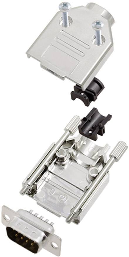 Encitech DTPK-M-9-DBP-K 6355-0030-01 D-SUB Stiftleisten-Set 180° Polzahl: 9 Lötkelch 1 Set