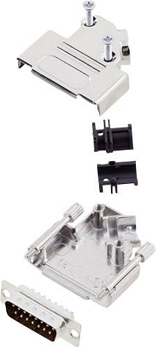 Encitech D45ZK15-DBP-K 6355-0003-02 D-SUB Stiftleisten-Set 45° Polzahl: 15 Lötkelch 1 Set