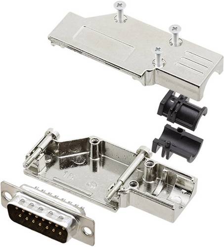 Kit embase sub-d mâle Nombre de pôles: 15 Encitech DCMR-FK-15-DBP-K 6355-0065-02 90 ° fût à souder 1 set