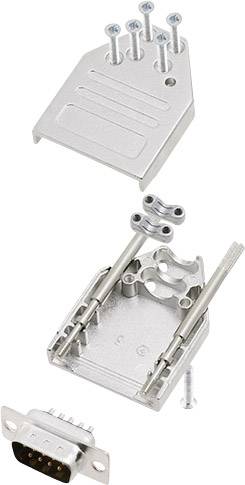 Encitech DTZI09-DBP-K 6355-0077-01 D-SUB Stiftleisten-Set 180° Polzahl: 9 Lötkelch 1 Set