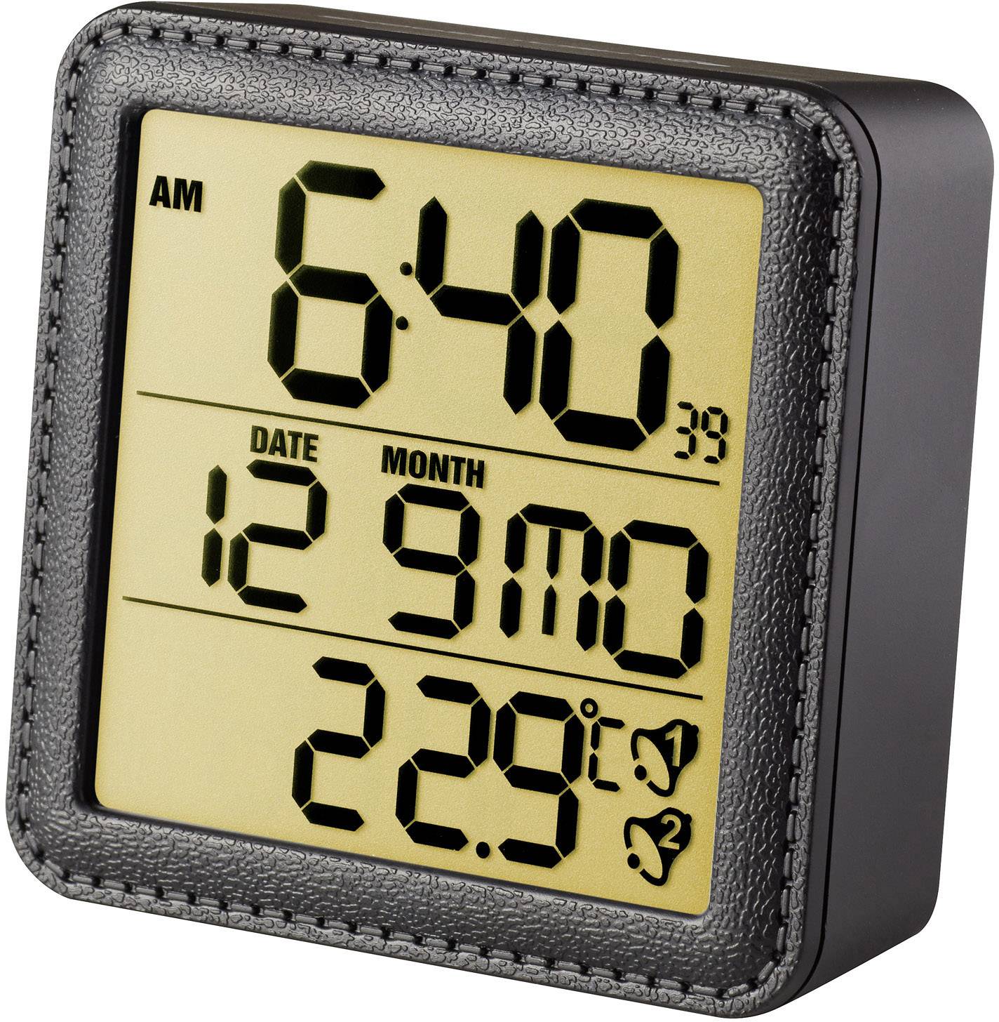 Eurochron EFW135-BK Funk Wecker Schwarz Alarmzeiten 2