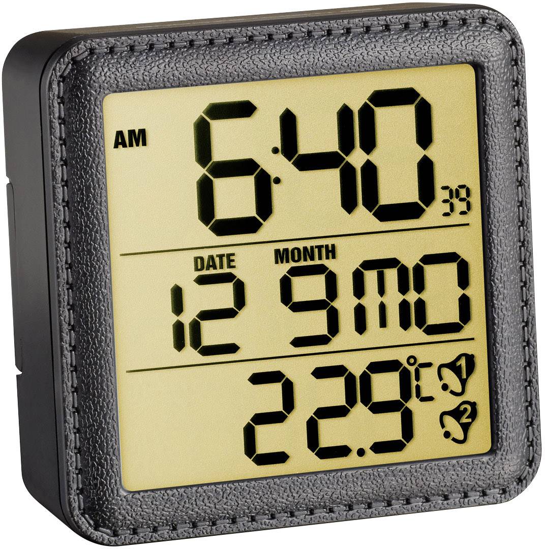 Eurochron EFW135-BK Funk Wecker Schwarz Alarmzeiten 2
