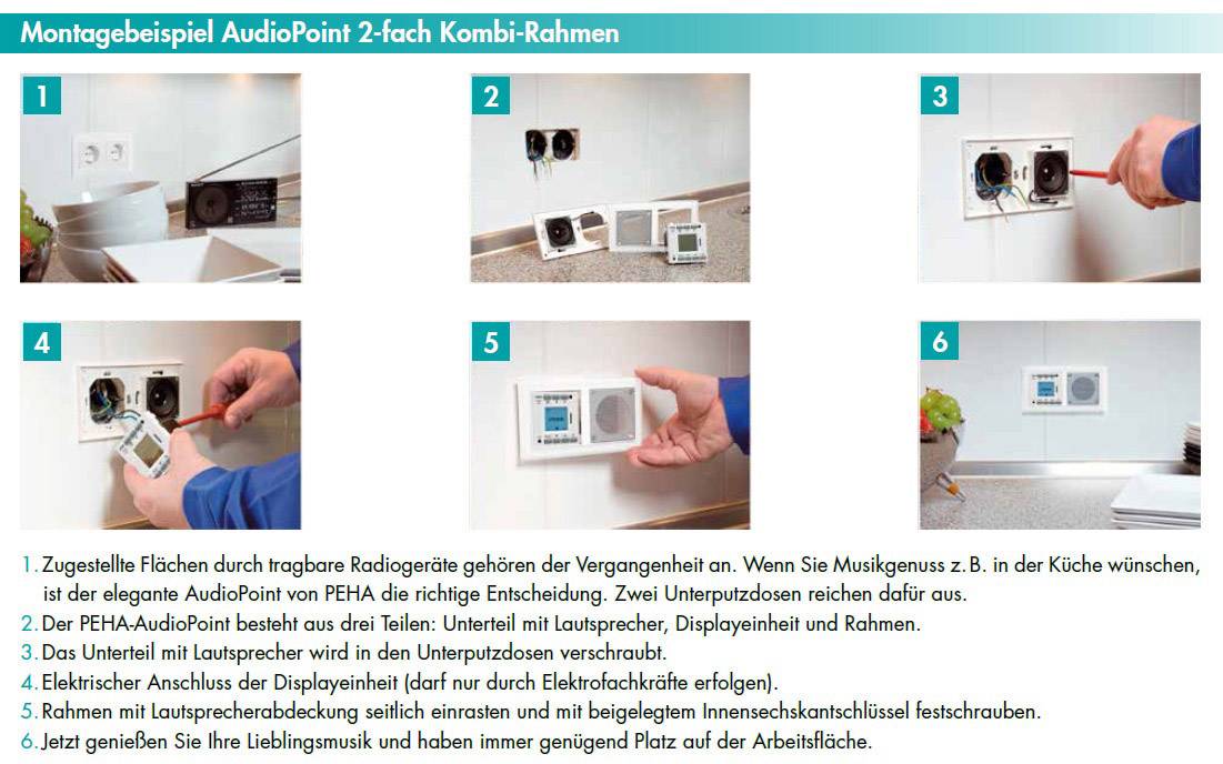 PEHA by Honeywell  Einsatz Unterputz-Radio PEHA Weiß D20.486.022 MP3