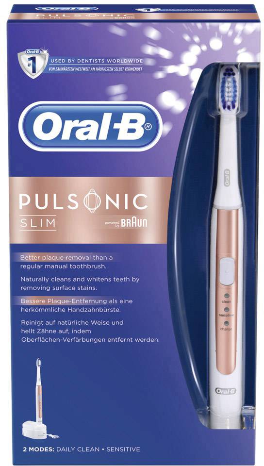 Oral-B Pulsonic Slim Rose Gold Elektrische Zahnbürste Rotierend/Oszilierend/Pulsieren Rose, Gold