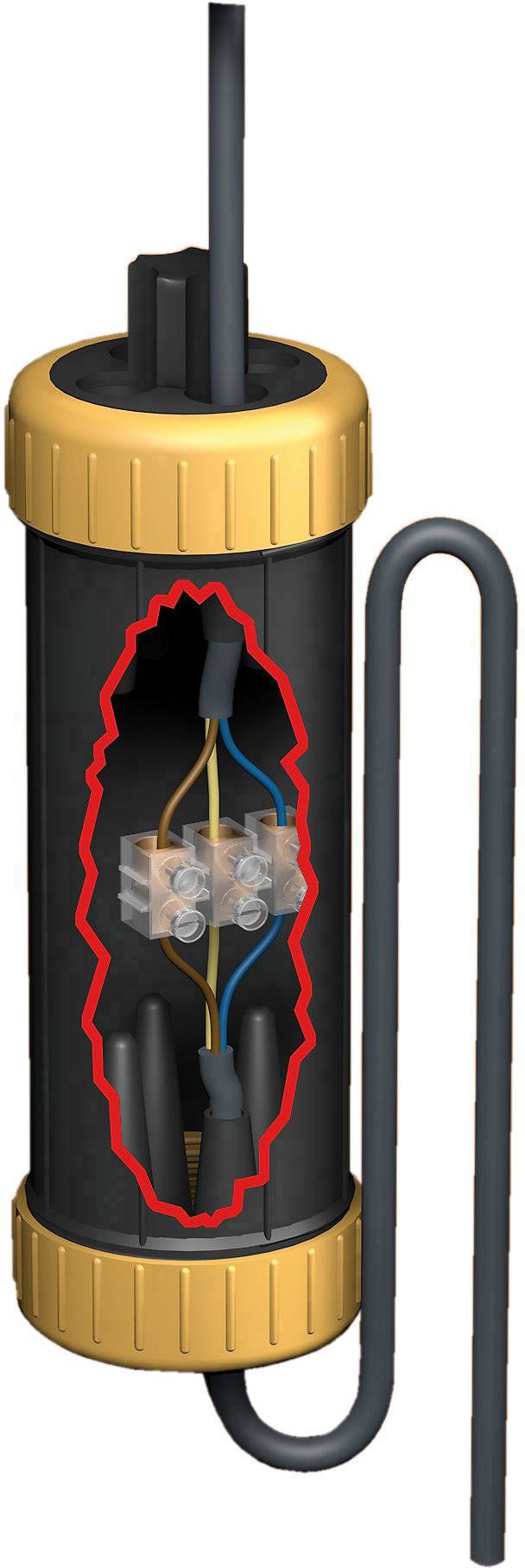 Heitronic 45602 Kabelmuffe (Ø x L) 70 mm x 190 mm 1 St.
