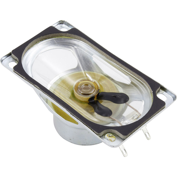 TRU COMPONENTS 3.54 pouces 9 cm Haut-parleur miniature 3 W 8 Ω ovale, membrane transparente, résiste à l'humidité