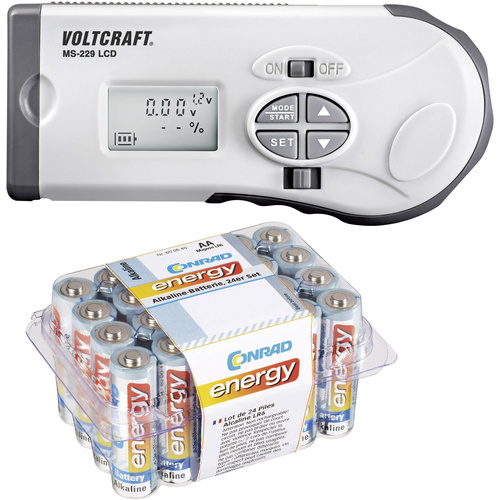 VOLTCRAFT Batterietester MS-229 Messbereich (Batterietester) 1,2 V, 1,5 V, 3 V, 9 V, 12 V Akku, Bat