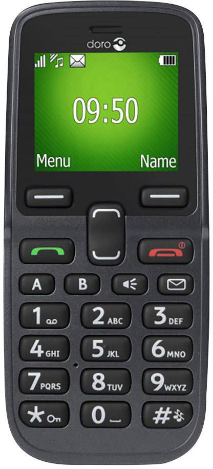 Doro 5030 Senioren-Handy mit Ladestation, SOS Taste Graphit