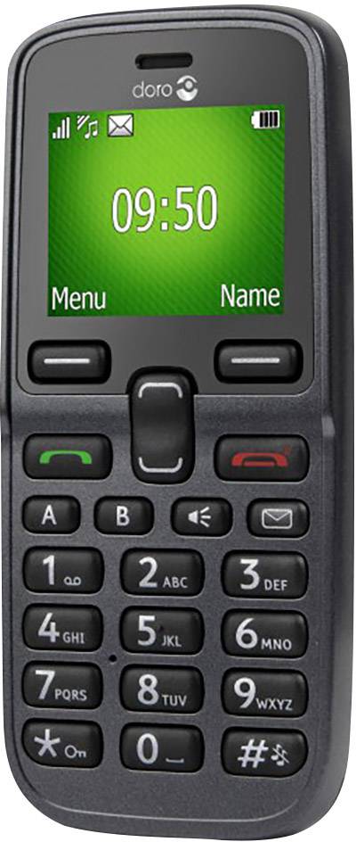 Doro 5030 Senioren-Handy mit Ladestation, SOS Taste Graphit