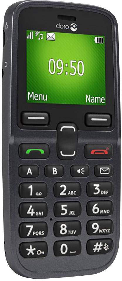 Doro 5030 Senioren-Handy mit Ladestation, SOS Taste Graphit