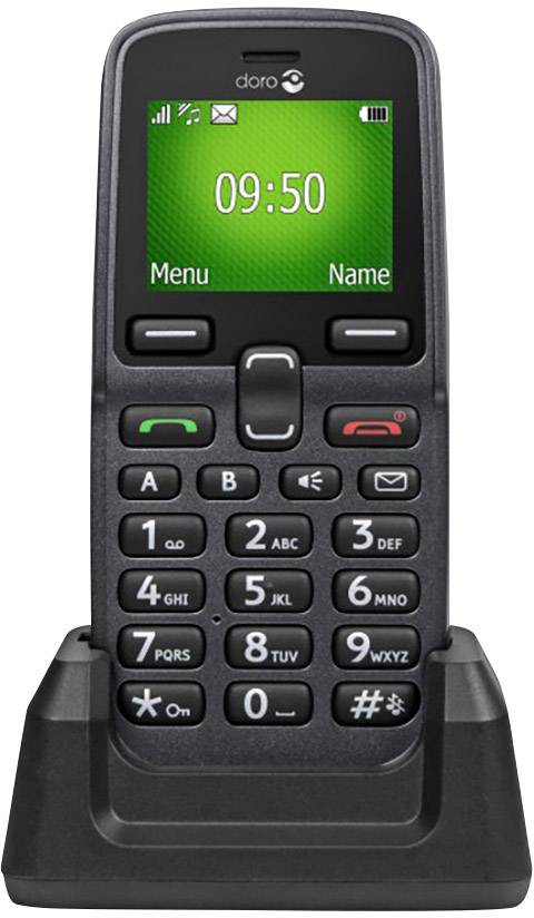 Doro 5030 Senioren-Handy mit Ladestation, SOS Taste Graphit