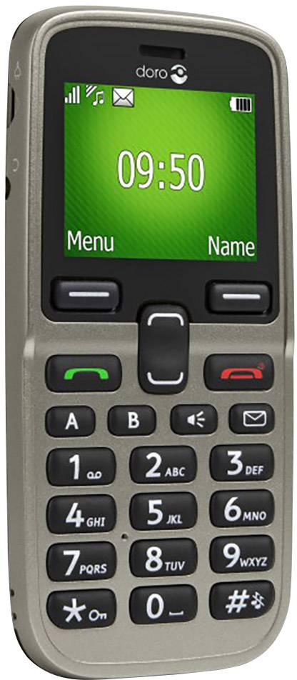 Doro 5030 Senioren-Handy mit Ladestation, SOS Taste Champagner