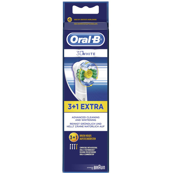 Oral-B 3DWhite EB18-3+1 Aufsteckbürsten für elektrische Zahnbürste 4 St. Weiß