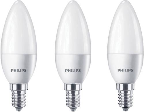 Philips Lighting LED EEK A+ (A++ - E) E14 Kerzenform 5.5W = 40W Warmweiß (Ø x L) 35mm x 104mm 3St.