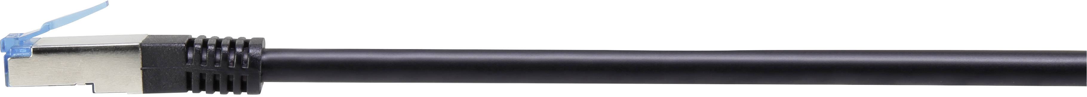 Renkforce RF-4534776 RJ45 Netzwerkkabel, Patchkabel CAT 6a S/FTP 1.00m Schwarz öl- und abriebfest, Flammwidrig, vergoldete