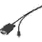 Renkforce USB-C® / VGA Adapterkabel USB-C® Stecker, VGA 15pol. Stecker 0.50m Schwarz RF-3385696 USB-C®-Displaykabel