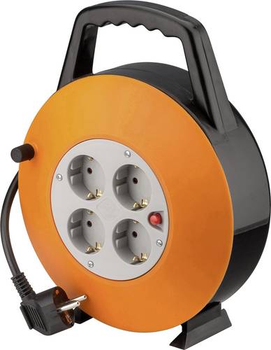 Goobay 71354 Kabeltrommel 15.00m Schwarz Schutzkontakt-Winkelstecker