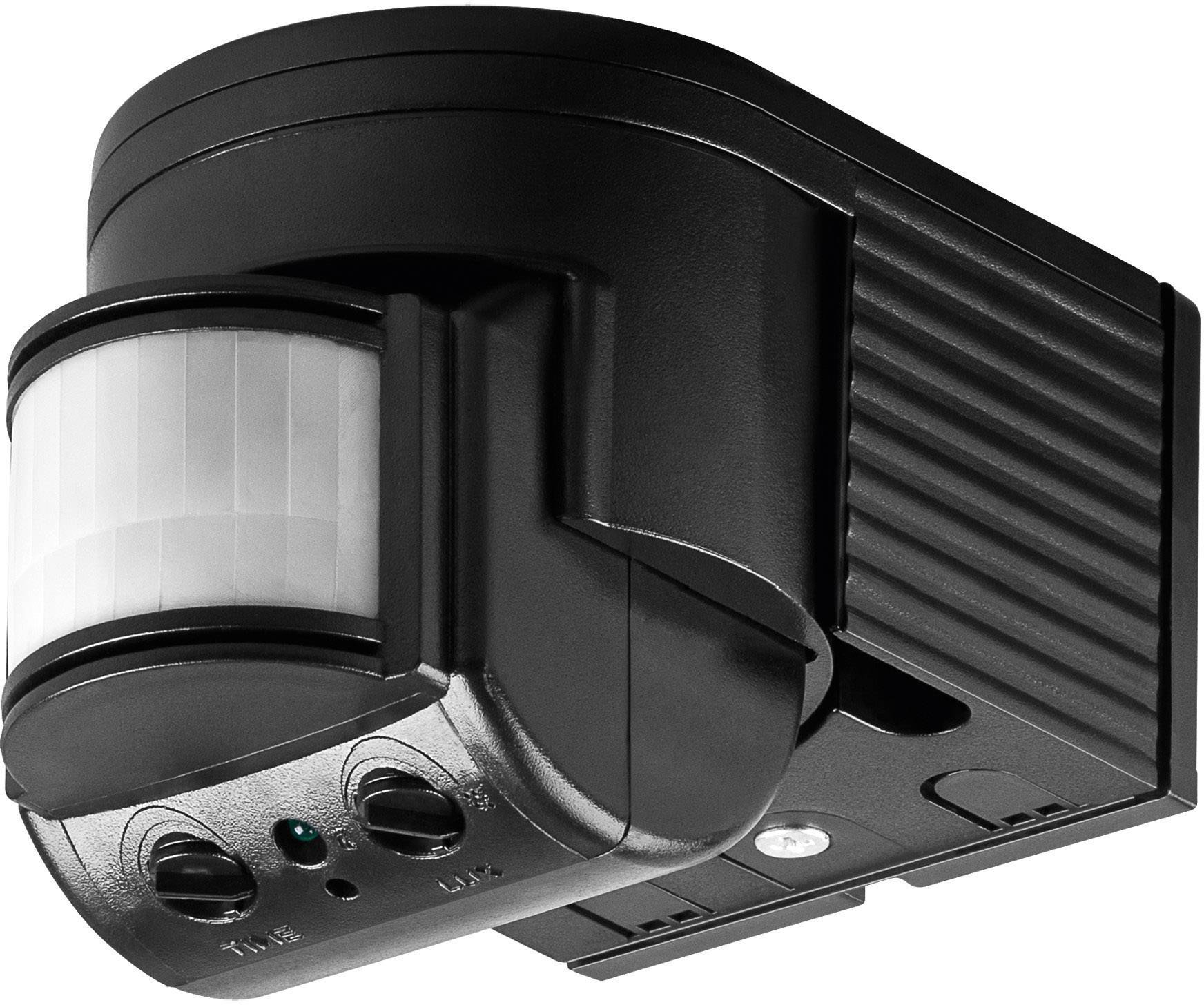 Goobay 96001 Aufputz PIR-Bewegungsmelder 180 ° Relais Schwarz IP44