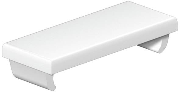 Ein weißes Regal mit glatten, modernen Kanten, montiert an zwei Halterungen. Ideal für die platzsparende Aufbewahrung an Wänden.