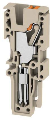 Querschnittsansicht eines mechanischen Bauteils mit Schaltkomponenten und Gehäuse. Details zu internen Mechanismen sichtbar.