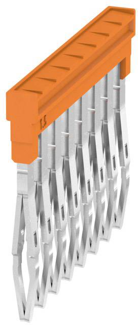 Stecker mit 10 silbernen Metallkontakten und orangem Griff, markiert mit '1.5'.