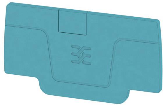 Blaues, rechteckiges Objekt mit geprägtem Logo in der Mitte, technologisches Design, sieht aus wie ein faltbares Gerät oder Zubehör.