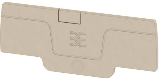 Eine rechteckige braune Abdeckung mit einem Symbol in der Mitte.