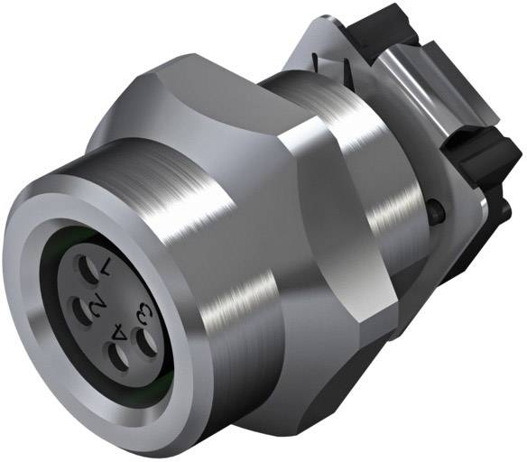 Metallischer Stecker mit mehreren Kontaktpunkten, robustes Design, verwendet für industrielle oder elektrische Verbindungen.