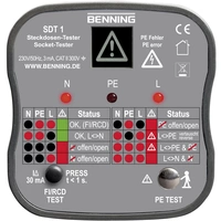 Benning SDT 1 Steckdosentester CAT III 300V LED, LCD Benning SDT 1 Steckdosentester CAT III 300V LED, LCD