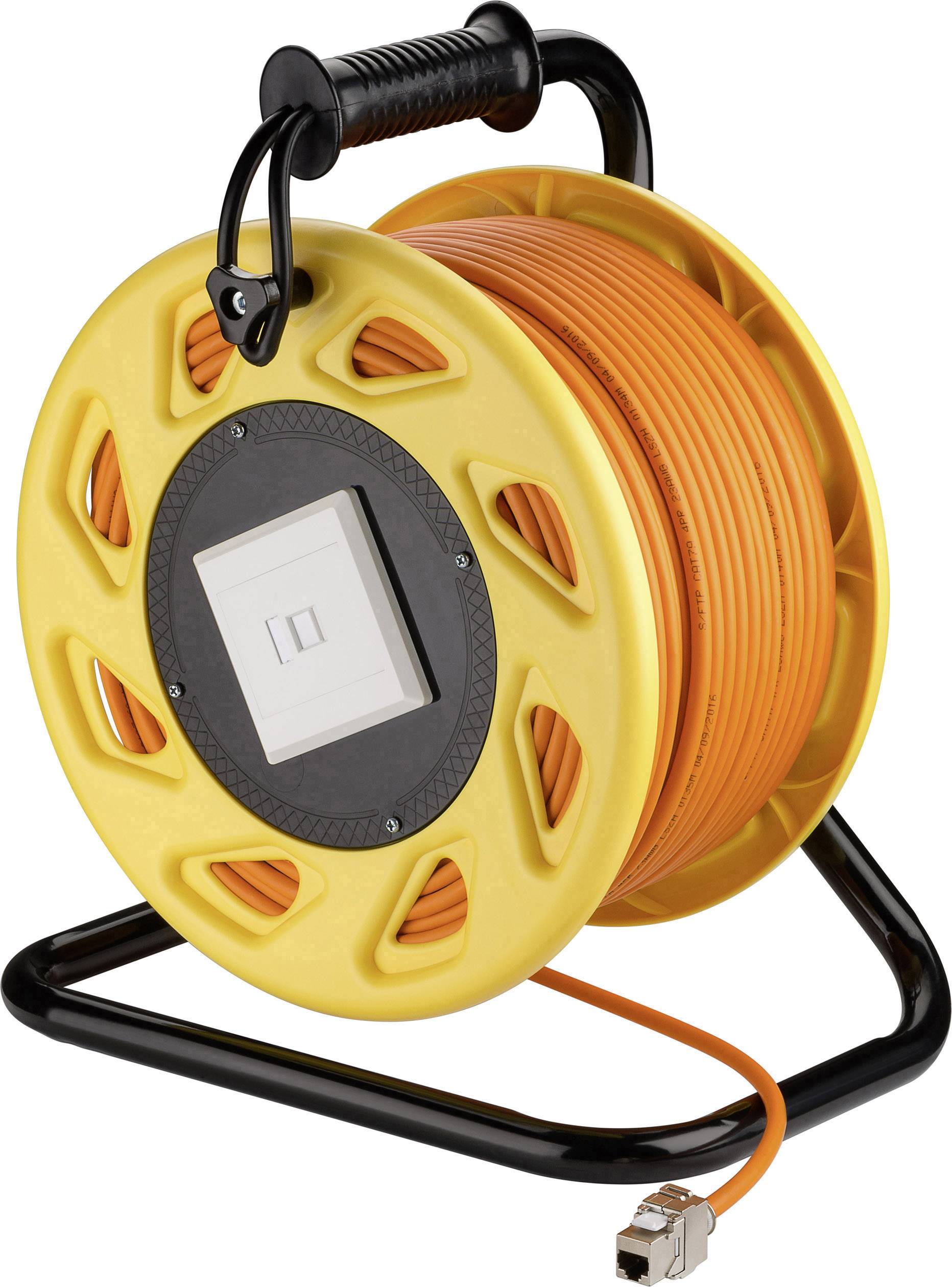 Goobay RJ45 Netzwerk Kabeltrommel S/FTP 90.00 m Orange