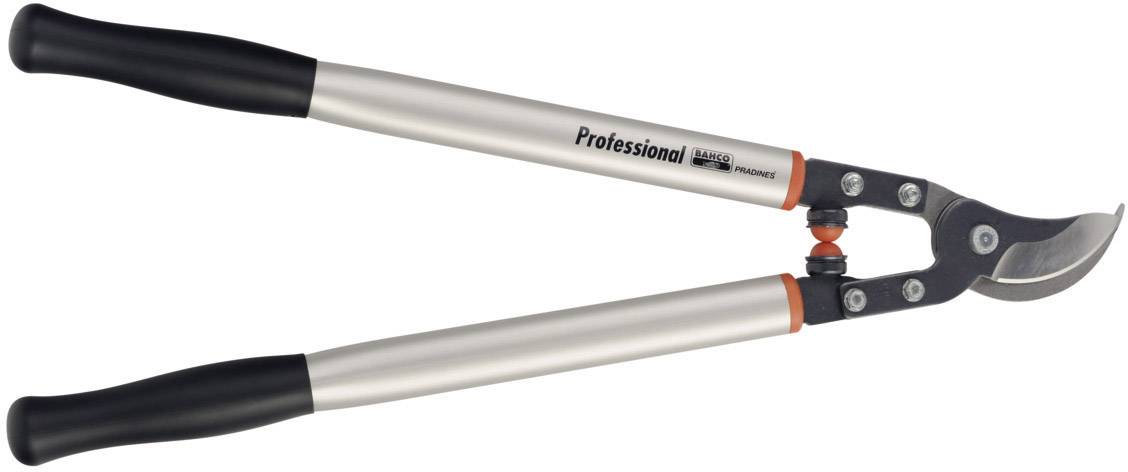 Gartenschere mit langen Griffen, Metallklingen und schwarzem Griff. Aufschrift 'Professional' auf dem Metallkörper.