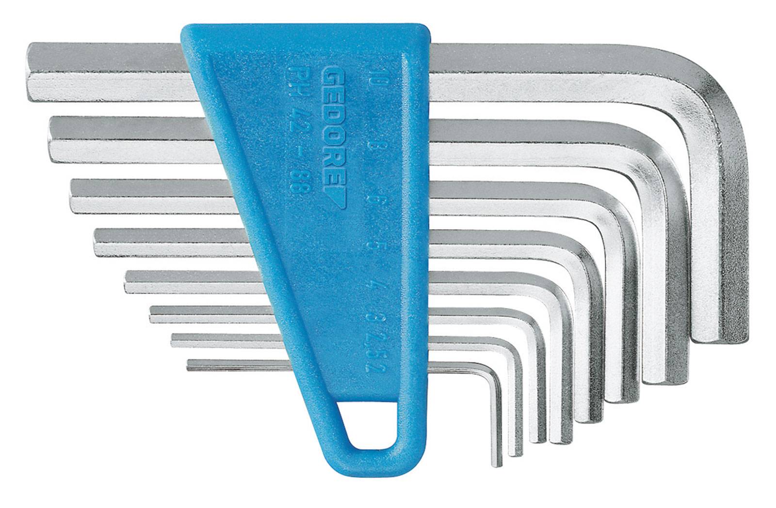 Gedore 6352000 Innen-Sechskant Winkelschraubendreher-Set 2 mm, 2.5 mm, 3 mm, 4 mm, 5 mm, 6 mm, 8 mm, 10mm 8teilig