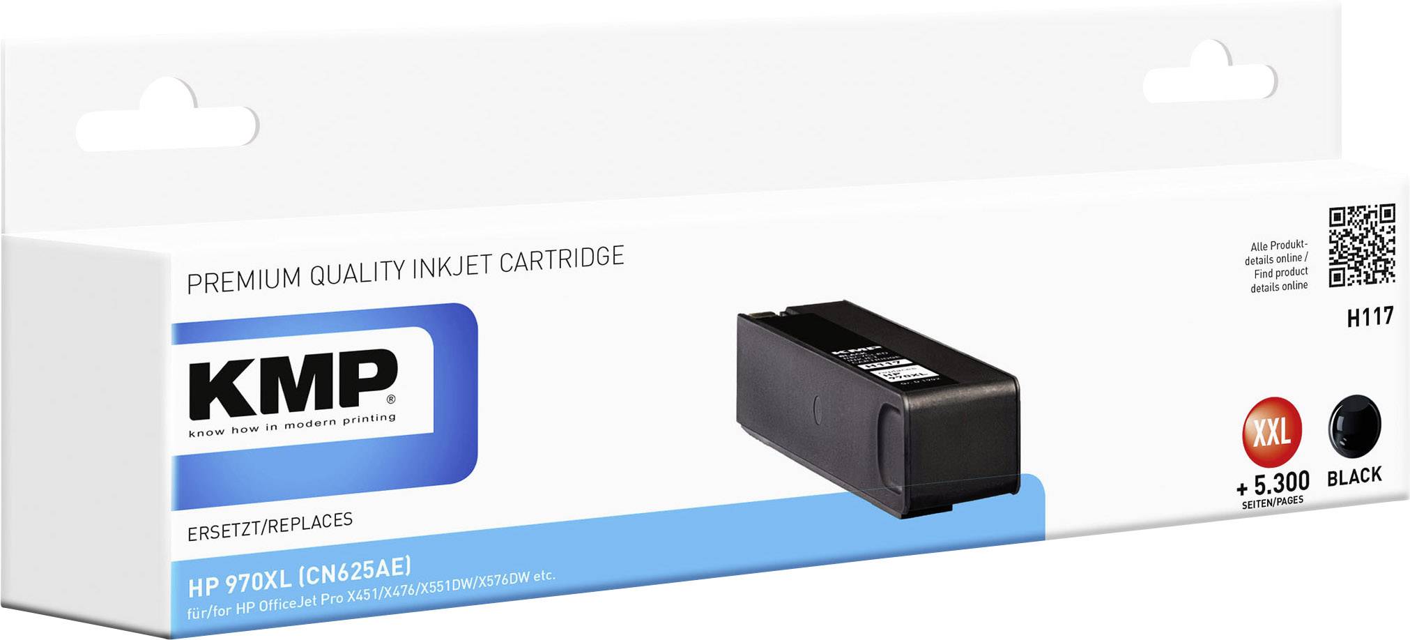 KMP Druckerpatrone ersetzt HP CN625AE (970XL) Kompatibel Schwarz H117 1902,4001