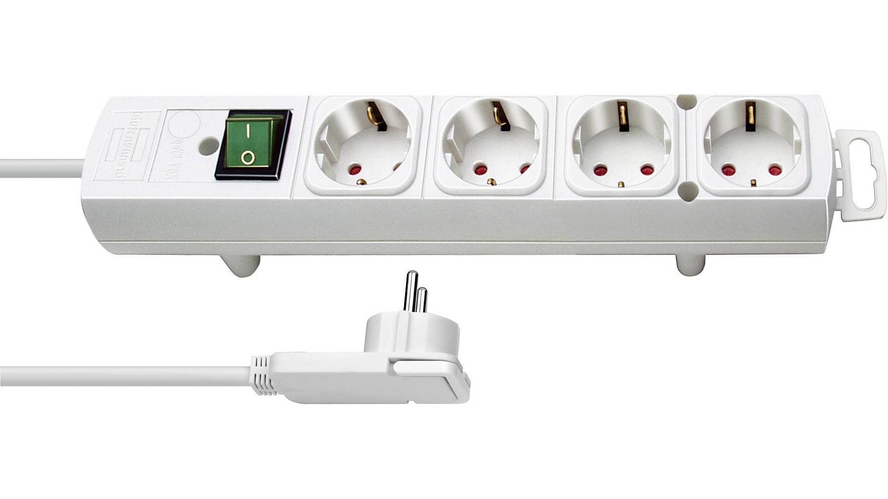 Brennenstuhl 1153120100 Steckdosenleiste mit Schalter 4fach Weiß ...
