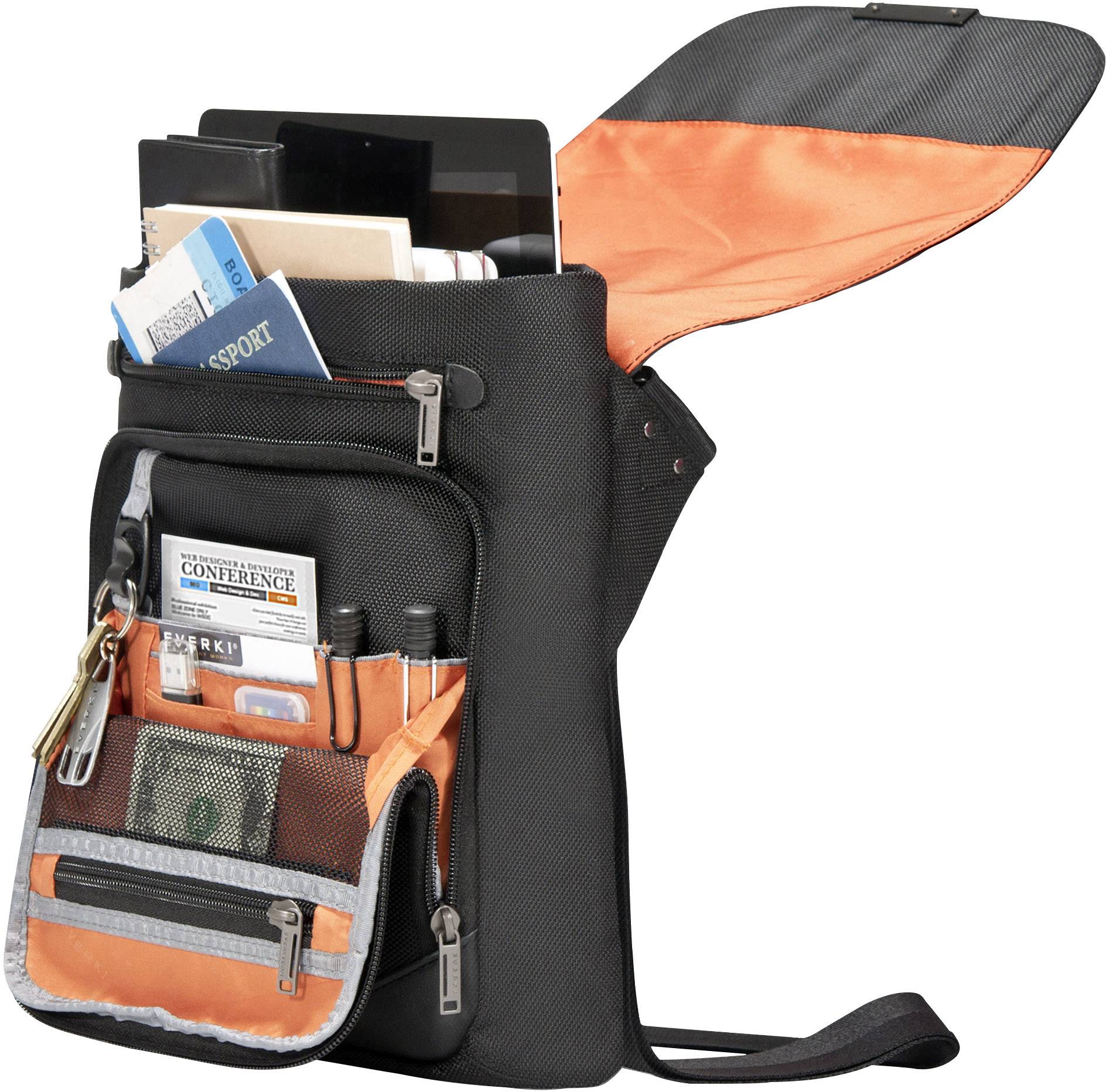Everki Venue XL Tablet Tasche 22,9 cm (9") - 32,8 cm (12,9") Messenger Schwarz