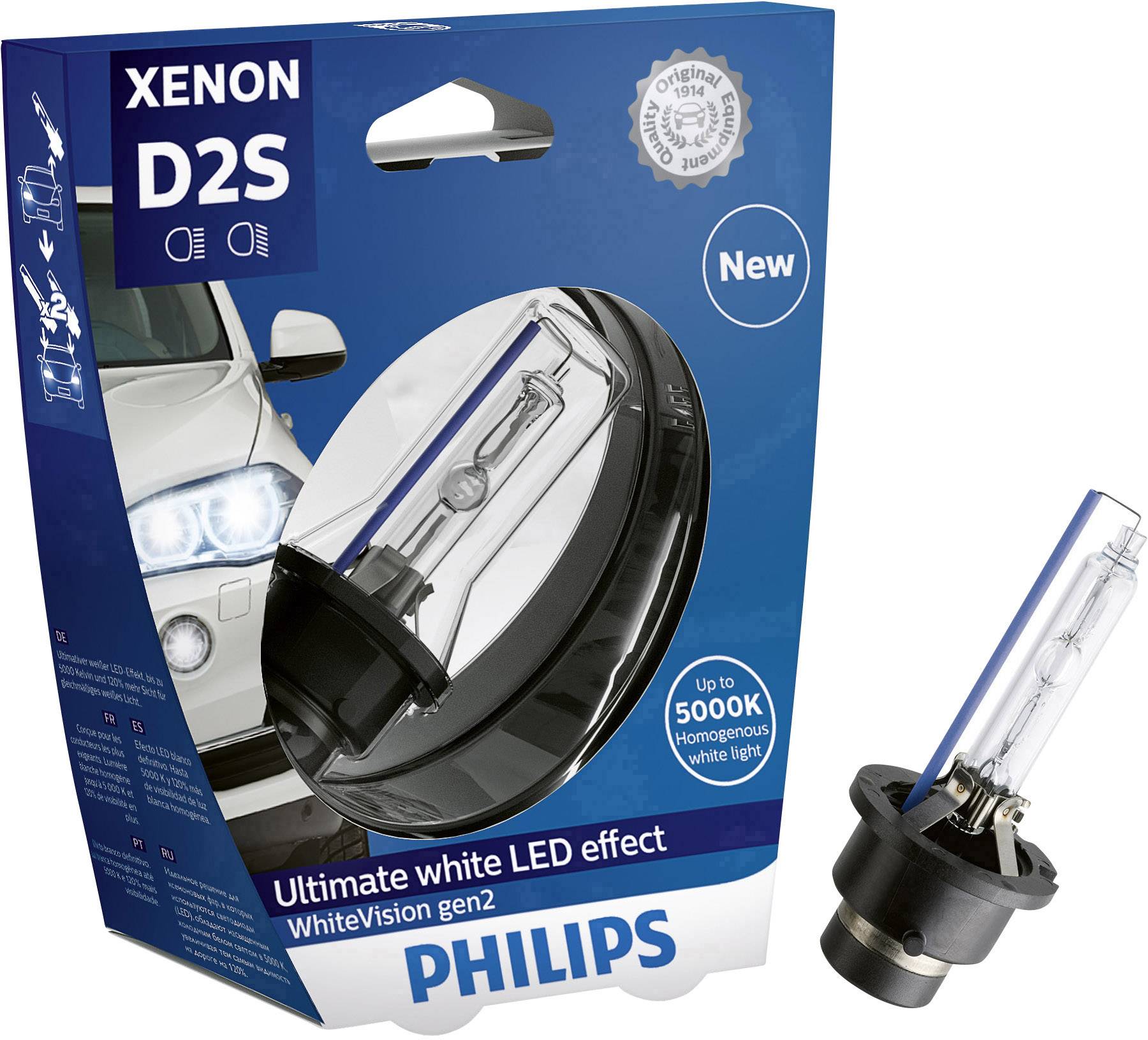 Philips 85122WHV2S1 Xenon Leuchtmittel Xenon WhiteVision D2S 35 W 85 V