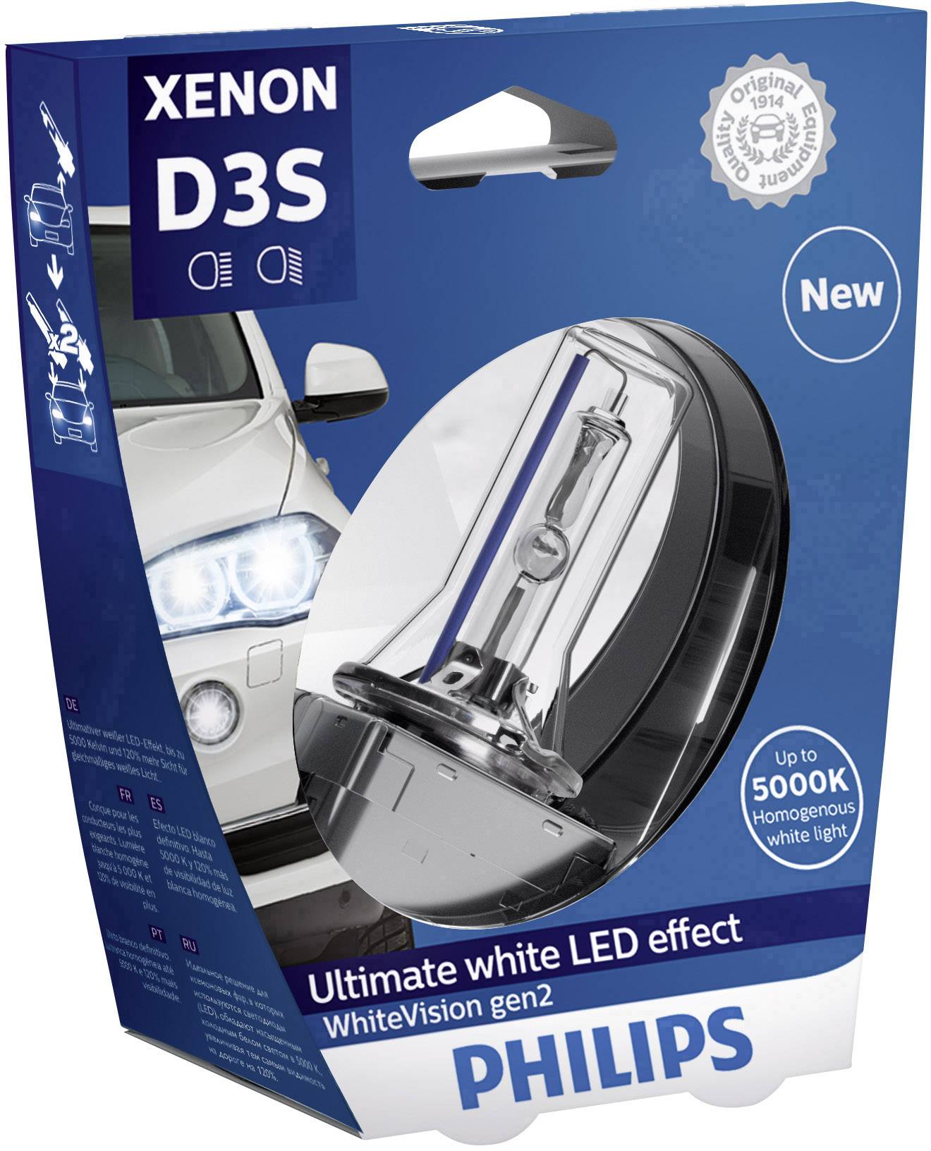 Philips 42403WHV2S1 Xenon Leuchtmittel Xenon WhiteVision D3S 35 W 42 V