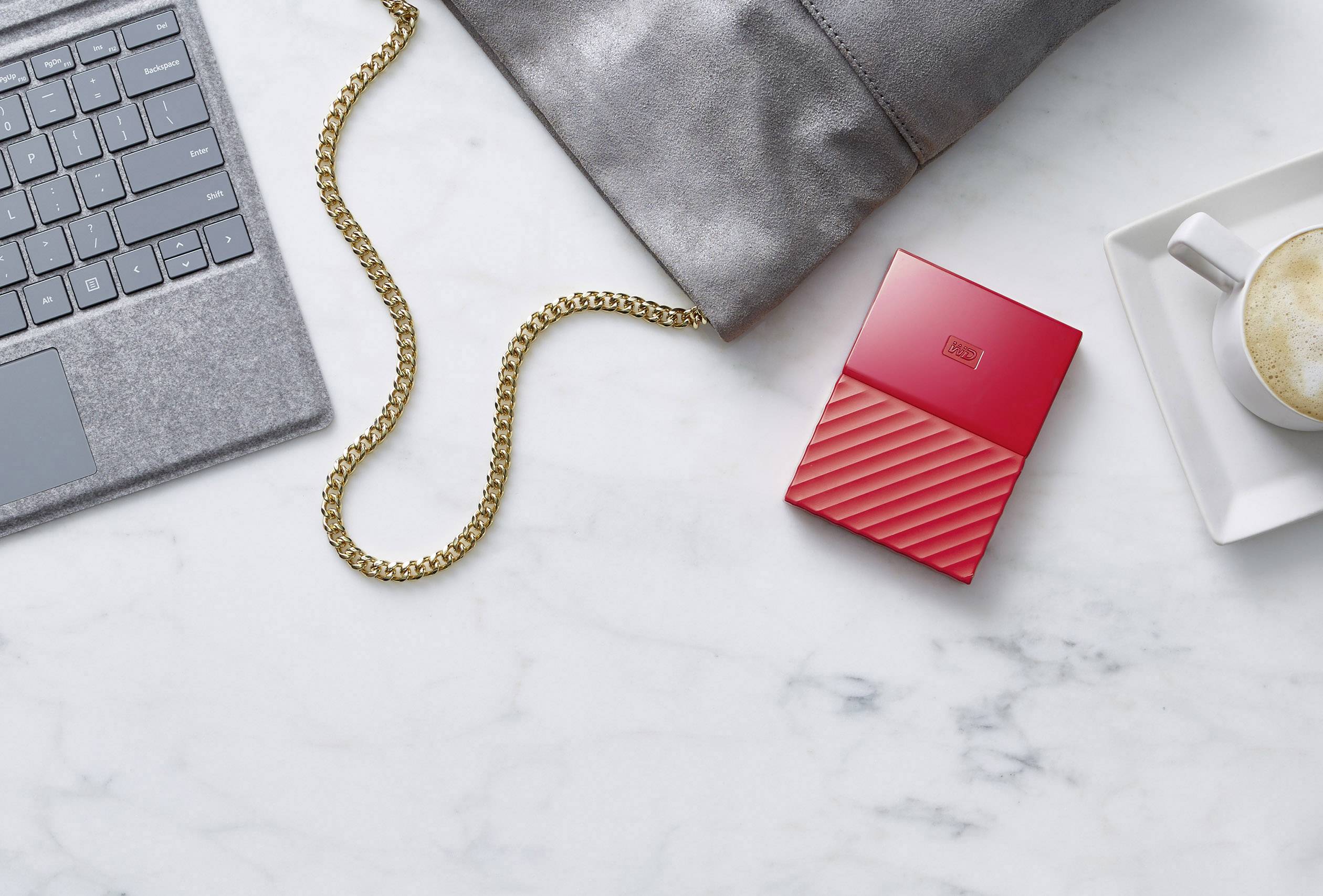 WD My Passport WDBYFT0040BBL - Festplatte - verschlüsselt - 4 TB - extern (tragbar) - USB 3.0