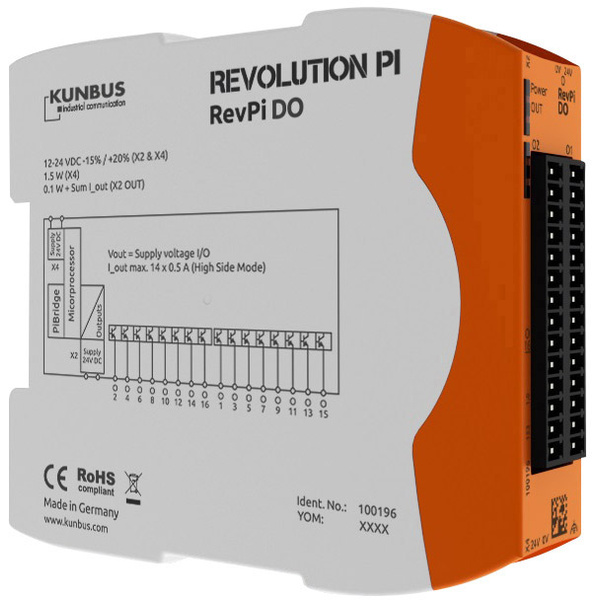 Kunbus Revolution Pi by RevPi DO PR100196 SPS-Erweiterungsmodul 24V